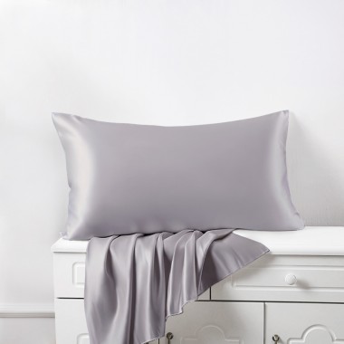 Best Silver 22 Momme Mulberry Zipper Silk Pillowcase UK