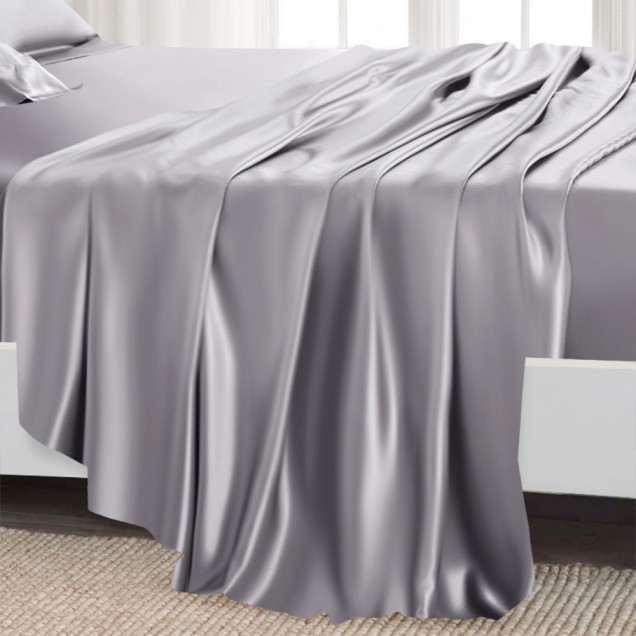 Best Silver 22 Momme Mulberry Silk Sheet Set UK Best Silver 22 Momme Mulberry Silk Sheet Set UK