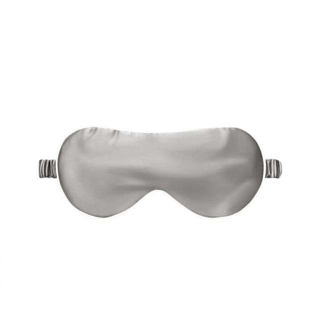 Best Silver & Ivory Suede Rose Silk Eye Mask UK Best Silver & Ivory Suede Rose Silk Eye Mask UK