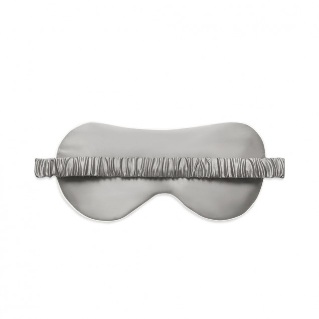 Best Silver & Ivory Suede Rose Silk Eye Mask UK Best Silver & Ivory Suede Rose Silk Eye Mask UK
