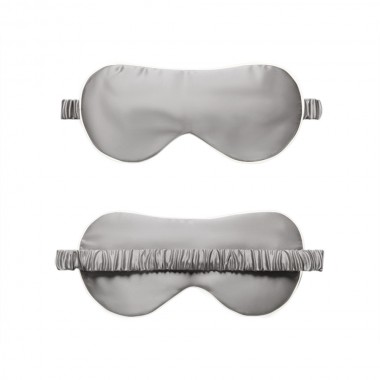 Best Silver & Ivory Suede Rose Silk Eye Mask UK