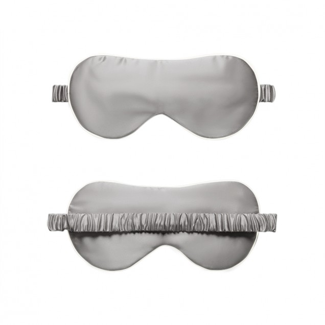 Best Silver & Ivory Suede Rose Silk Eye Mask UK Best Silver & Ivory Suede Rose Silk Eye Mask UK
