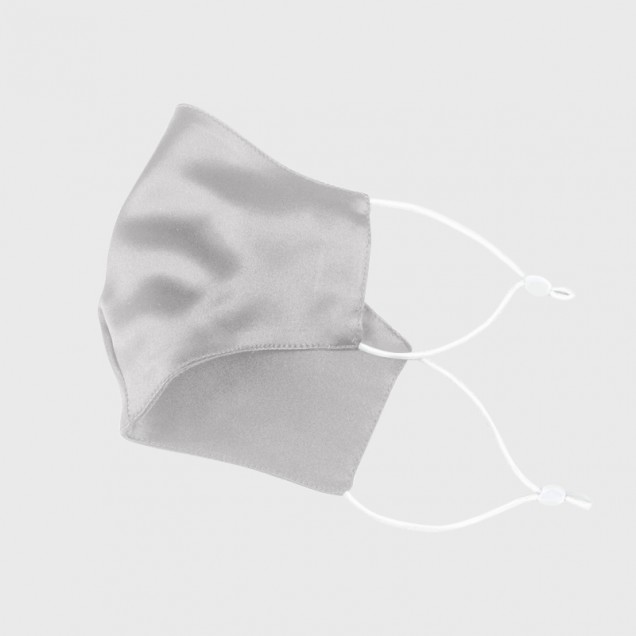 Best Silver & White Double-Sided 22 Momme Silk Face Mask UK Best Silver & White Double-Sided 22 Momme Silk Face Mask UK