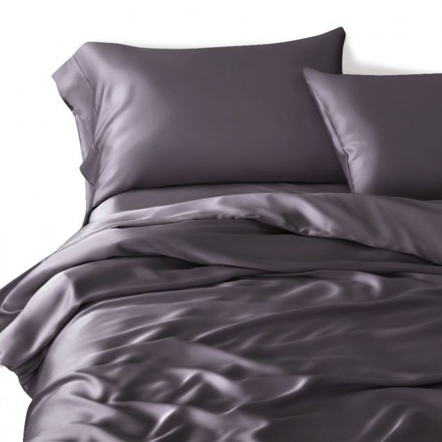 Best Slate Gray 22 Momme Mulberry Silk Duvet Cover UK Best Slate Gray 22 Momme Mulberry Silk Duvet Cover UK