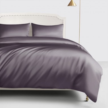 Best Slate Gray 22 Momme Mulberry Silk Duvet Cover UK