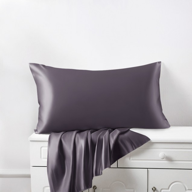 Best Slate Gray 22 Momme Mulberry Zipper Silk Pillowcase UK Best Slate Gray 22 Momme Mulberry Zipper Silk Pillowcase UK