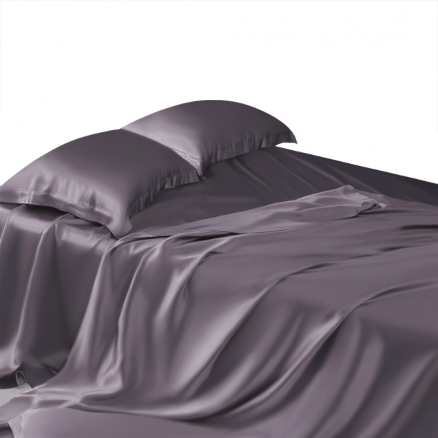 Best Slate Gray 22 Momme Mulberry Silk Sheet Set UK Best Slate Gray 22 Momme Mulberry Silk Sheet Set UK