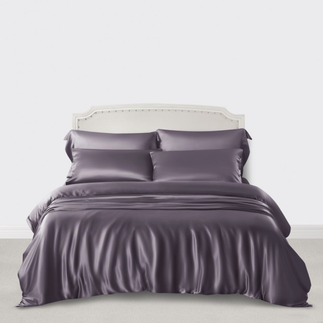 Best Slate Gray 3 PCS 22 Momme Mulberry Silk Duvet Cover Set UK Best Slate Gray 3 PCS 22 Momme Mulberry Silk Duvet Cover Set UK