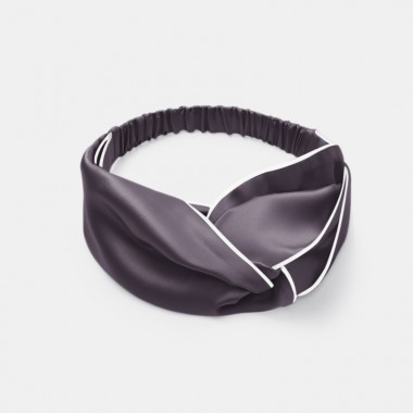 Best Slate Gray & Ivory Silk Headband UK
