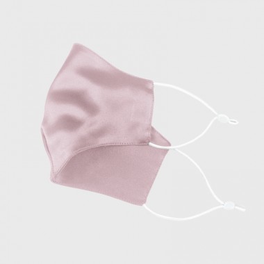 Best Suede Rose & White Double-Sided 22 Momme Silk Face Mask UK