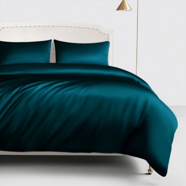 Best Teal 22 Momme Mulberry Silk Duvet Cover UK