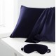 Best Two Piece Silk Gift Set Navy Pillowcase & Eye Mask UK Best Two Piece Silk Gift Set Navy Pillowcase & Eye Mask UK