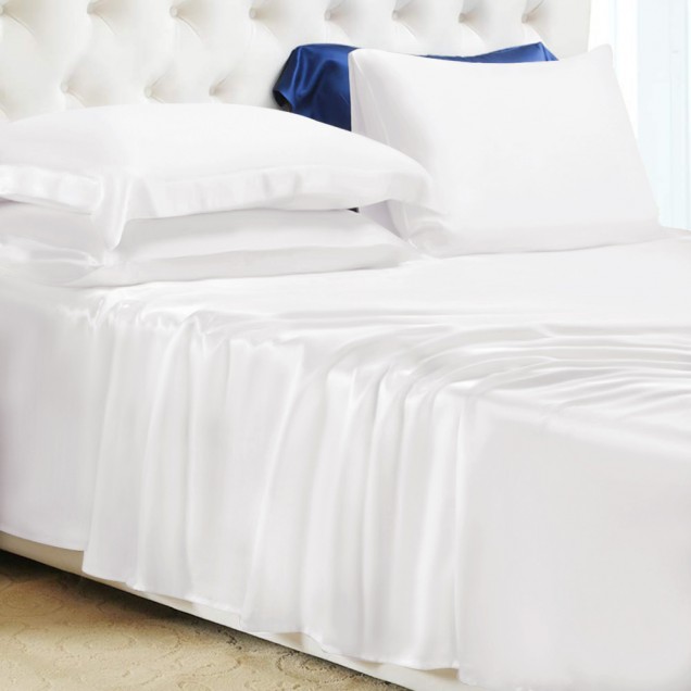 Best White 22 Momme Mulberry Silk Flat Sheet UK Best White 22 Momme Mulberry Silk Flat Sheet UK