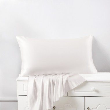 Best White 22 Momme Mulberry Zipper Silk Pillowcase UK