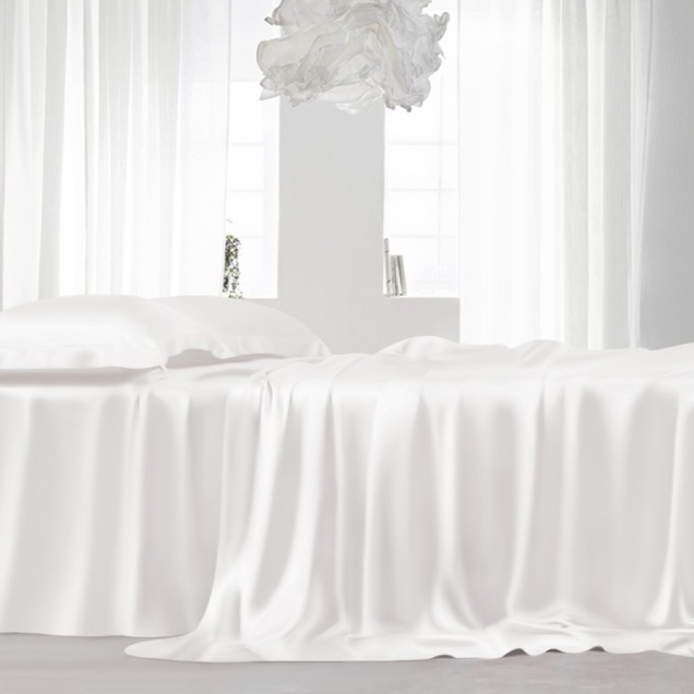 Best White 22 Momme Mulberry Silk Sheet Set UK Best White 22 Momme Mulberry Silk Sheet Set UK